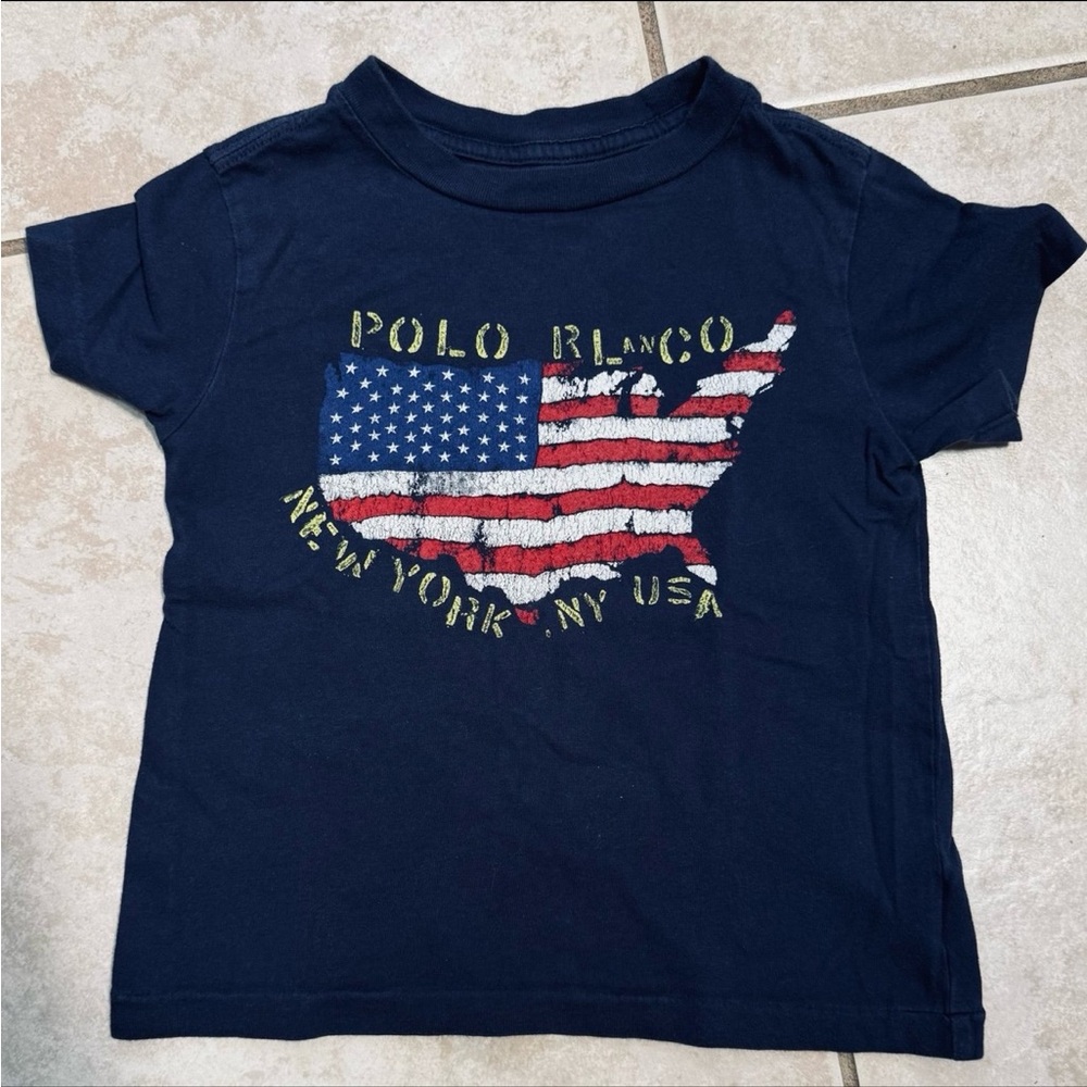 Polo Ralph Lauren Navy USA Map T-Shirt